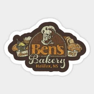 Ben's Bakery Halifax 1907 Sticker